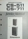 Pioneer CS-511 CS-711 Service Manual Speaker System Photocopy