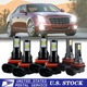 For 2008-2014 Cadillac CTS Sedan 6X 6000K LED Headlight Bulbs Hi/Lo + Fog Light
