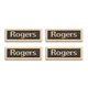 Rogers LS 3/5A Speaker Grill Logo Badge Aluminum 30mm(1.18")X10mm(0.39") GOLD
