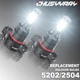 LED Daytime Running Light For Cadillac CTS EXT Escalade 5202 9009 H16 Pair 6000K