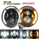 Pair Fit 1965 -1973 Ford Mustang 7 Inch Round Led Headlights Hi-Low Beam Pair Fit 1965 -1973 Ford Mustang 7 Inch Round Led Headlights Hi-Low Beam