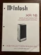 McIntosh XR16 Isoplanar Radiator Loudspeaker System Instruction Manual Original
