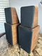 Vintage Miller & Kreisel M&K S-1B Satellite Speakers Original 1980s Wood