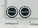 Sansui  SP200 Speaker Badge Logo Emblem Custom Made Incised Acrylic PAIR Round