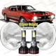 Fit Ford Mustang 1965~1973 Brightest Pair 7" Round Led Headlights High Low Beam Fit Ford Mustang 1965~1973 Brightest Pair 7" Round Led Headlights High Low Beam