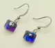 E001 Crystal 3d cube Square unisex Gift Fashion dangle Jewelry Earrings 7mm E001 Crystal 3d cube Square unisex Gift Fashion dangle Jewelry Earrings 7mm