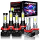 For 2008-2014 Cadillac CTS Sedan 6x 6000K LED Headlight Bulbs Hi/Low + Fog Light
