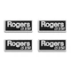 Rogers LS3/5A Speaker Grill Logo Badge Silver Black 35mm(1.37")X15mm(0.59")