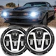 For Ford 1965-1973 Mustang / For Bronco Pair 7'' Round LED Headlights Hi/Lo Beam For Ford 1965-1973 Mustang / For Bronco Pair 7'' Round LED Headlights Hi/Lo Beam