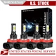 For Cadillac CTS 2008-2014 - 6000K 4pc LED Headlight High & Low Beam Bulbs Combo