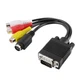 Adapter Converter Cable Multimedia Interface Audio Line 3RCA Televison