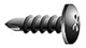 100 PACK - 1/2" PHILLIPS PAN HEAD SCREW #8 SELF-TAPING - BLACK OXIDE # PTK12-100