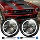 Fit Ford Mustang 1965 -1973 7" Inch Round LED Headlights DRL High Low Beam Pair Fit Ford Mustang 1965 -1973 7" Inch Round LED Headlights DRL High Low Beam Pair
