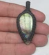 Natural Labradorite 59.80 Cts Pear Cotton Waxed Cord Macrame Pendant J 1517