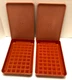 Two Tupperware #1292-8 Bacon Deli Meat Hot Dog Marinade Keeper Paprika -VINTAGE