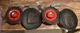 (2) New 2-Way Coaxial 200W 5.25" Pyramid 5494 Royal Red Speakers (2) New 2-Way Coaxial 200W 5.25" Pyramid 5494 Royal Red Speakers