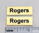 Rogers Speaker Grill Badge Logo Satin Gold Custom Aluminum PAIR LS 3/5A  LS 5/9A