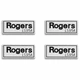 Rogers LS3/5A Speaker Grill Logo Badge Aluminum 34.9mm(1.37")X14.9mm(0.58")