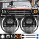 For Ford Mustang 1965-1973 7" Inch LED Headlights w/ DRL Turn Signal Light Pair For Ford Mustang 1965-1973 7" Inch LED Headlights w/ DRL Turn Signal Light Pair