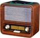 Fuse RAD Vintage Wood Retro Radio | AM/FM Radio with Bluetooth, Wireless Charger
