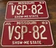1983 VSP 82 Vanity License Plate Missouri Speakers Vector Research Vision 1983 VSP 82 Vanity License Plate Missouri Speakers Vector Research Vision