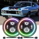 Pair Fit 1965 -1973 Ford Mustang 7 Inch RGB Round Led Headlights Hi/Lo Beam Pair Fit 1965 -1973 Ford Mustang 7 Inch RGB Round Led Headlights Hi/Lo Beam