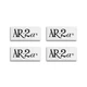 4pcs AR-2ax Speaker Grill Badges Aluminum 53.9mm(2.125")X25.4mm(1")
