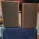 BOZAK B301-CD Floor Speakers  Brown/Black Grilles Input 8 ohms Norwalk, Conn USA